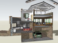 brederode-villa-doorsnede-garage-studio-keuken