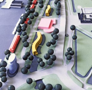 Makette stedebouwkundig plan Zeeburgerdijk-Oost