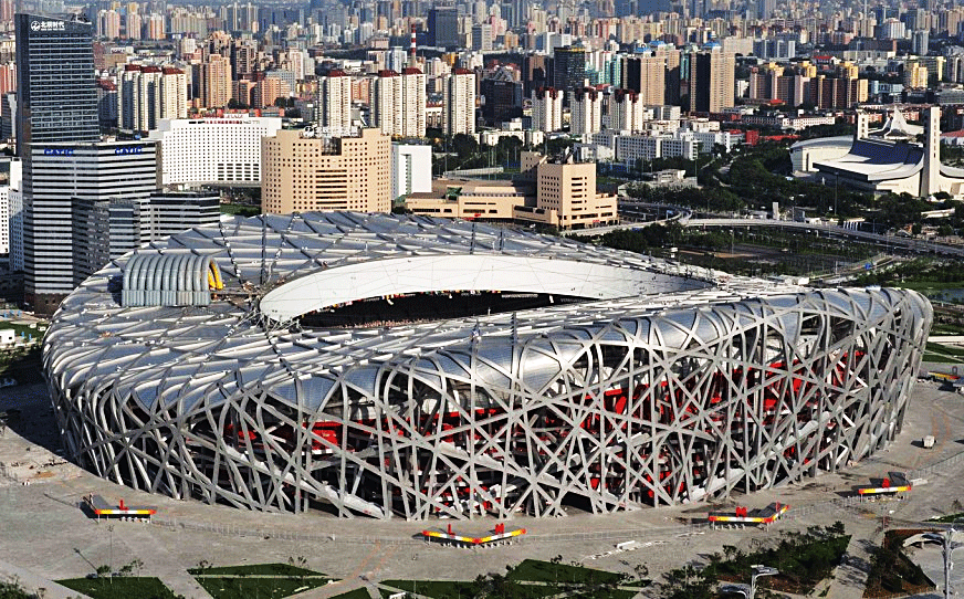 Olympisch-stadion-in-Peking-het-vogelnest.gif