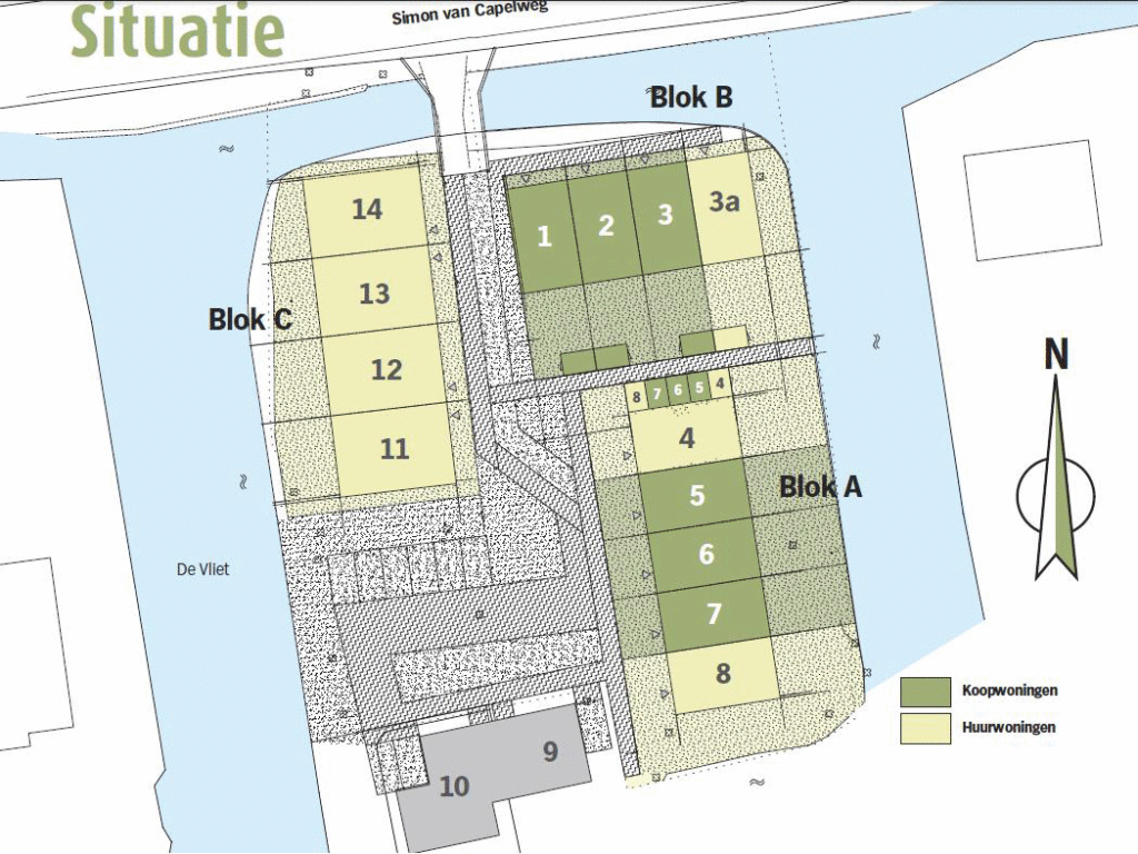 situatie_plattegrond_Vlietpark_uitvoering_verdeling_koop_huurwoningen